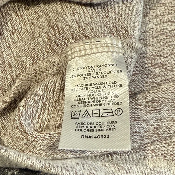 NWOT LOFT Heathered Beige Off the Shoulder Sweater - Picture 4 of 5